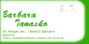 barbara tamasko business card